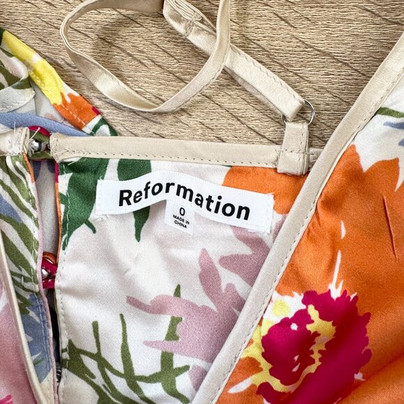 Reformation Poppies Silk Maxi Dress 0 in Fabrizia Floral - Picture 8 of 14